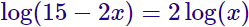 ecuación logarítmica